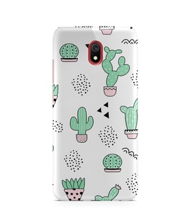 Kılıfland Xiaomi Redmi 8A Kılıf Silikon Resimli Kapak Cactus Pattern -Stok 901
