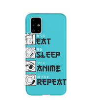 Kılıfland Samsung Galaxy A71 Kılıf A715F Silikon Resimli Kapak Eat Sleep Anime -Stok 250