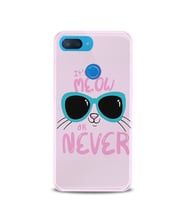 Kılıfland Xiaomi Mi 8 Lite Kılıf Silikon Resimli Kapak It's Meow Or Never -Stok 79