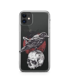 Kılıfland Apple İphone 11 Kılıf Silikon Resimli Kapak Crow Skulls -Stok 1084