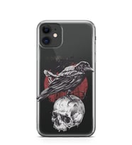 Kılıfland Apple İphone 11 Kılıf Silikon Resimli Kapak Crow Skulls -Stok 1084