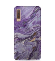 Kılıfland Samsung Galaxy A7 2018 Kılıf A750F Silikon Resimli Kapak Abstract Purple -Stok 1070