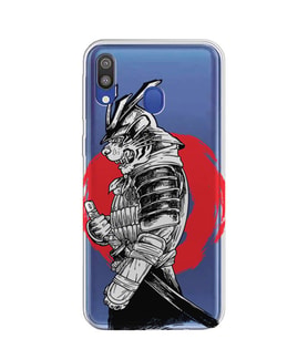 Kılıfland Samsung Galaxy A20 Kılıf A205F Silikon Resimli Kapak Wolf Samurai -Stok 896