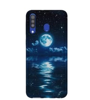 Kılıfland Samsung Galaxy A20S Kılıf A207F Silikon Resimli Kapak Night Moon -Stok 1133
