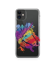 Kılıfland Apple İphone 11 Kılıf Silikon Resimli Kapak Watercolor Unicorn -Stok 113