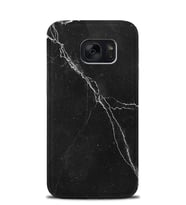 Kılıfland Samsung Galaxy S7 Edge Kılıf Silikon Desenli Resimli Lüx Kapak Siyah Şerit Mermer -Stok 1298