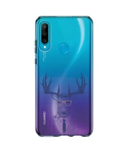 Kılıfland Huawei P30 Lite Kılıf Silikon Desenli Resimli Lüx Kapak Wise Deer -Stok 1092