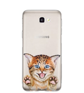 Kılıfland Samsung Galaxy J7 Prime-J7 Prime 2 Kılıf Silikon Resimli Kapak Paw Cat -Stok 937