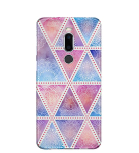 Kılıfland Meizu X8 Kılıf Silikon Desenli Resimli Lüx Kapak Triangle Motif -Stok 1023