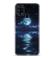 Kılıfland Samsung Galaxy M31 Kılıf Silikon Resimli Kapak Night Moon Stok 1133
