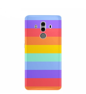 Kılıfland Huawei Mate 10 Pro Kılıf Silikon Desenli Resimli Lüx Kapak Rainbow -Stok 1276
