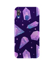 Kılıfland Samsung Galaxy A20 Kılıf A205F Silikon Resimli Kapak Purple Crystal -Stok 367