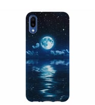 Kılıfland Samsung Galaxy A10 Kılıf A105F Silikon Resimli Kapak Night Moon -Stok 1133