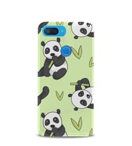 Kılıfland Xiaomi Mi 8 Lite Kılıf Silikon Resimli Kapak Panda İn The Forest -Stok 830