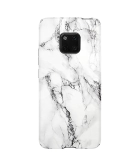 Kılıfland Huawei Mate 20 Pro Kılıf Silikon Desenli Resimli Lüx Kapak Fragile White Marble Mermer -Stok 1103