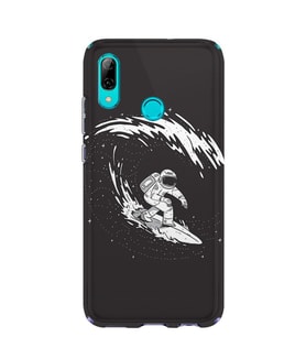 Kılıfland Huawei P Smart 2019 Kılıf Silikon Desenli Resimli Lüx Kapak Astronaut Surf -Stok 266