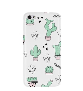 Kılıfland Vestel Venus E2 Plus Kılıf Silikon Desenli Resimli Lüx Kapak Cactus Pattern -Stok 901