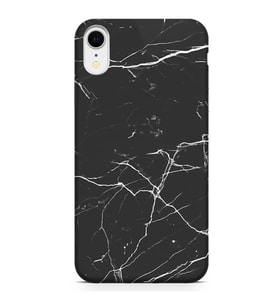 Kılıfland Apple İphone XR Kılıf Silikon Resimli Kapak Siyah Koyu Mermer -Stok 1299