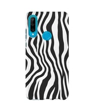 Kılıfland Huawei P30 Lite Kılıf Silikon Desenli Resimli Lüx Kapak Zebra Pattern -Stok 1087