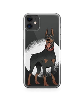 Kılıfland Apple İphone 11 Kılıf Silikon Resimli Kapak Doberman Dog -Stok 396