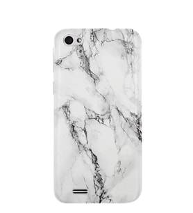 Kılıfland Vestel Venus E2 Plus Kılıf Silikon Desenli Resimli Lüx Kapak Fragile White Marble Mermer -Stok 1103