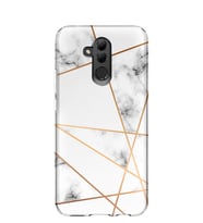 Kılıfland Huawei Mate 20 Lite Kılıf Silikon Desenli Resimli Lüx Kapak White Marble Mermers With Triangle -Stok 1195
