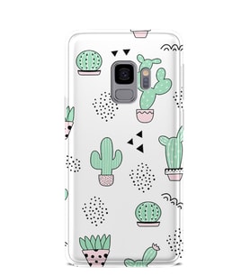 Kılıfland Samsung Galaxy S9 Kılıf G960 Silikon Resimli Kapak Cactus Pattern -Stok 901