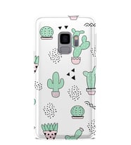 Kılıfland Samsung Galaxy S9 Kılıf G960 Silikon Resimli Kapak Cactus Pattern -Stok 901