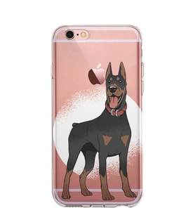 Kılıfland Apple İphone 6S Kılıf Silikon Resimli Kapak Doberman Dog -Stok 396
