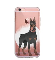Kılıfland Apple İphone 6S Kılıf Silikon Resimli Kapak Doberman Dog -Stok 396