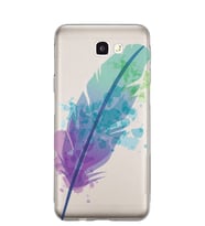 Kılıfland Samsung Galaxy J7 Prime-J7 Prime 2 Kılıf Silikon Resimli Kapak Watercolor Leaf -Stok 108