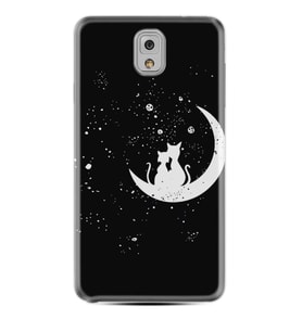 Kılıfland Samsung Galaxy Note 3 Silikon Resimli Kapak Cat Of The Moon Stok 338