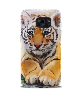 Kılıfland Samsung Galaxy S7 Edge Kılıf Silikon Desenli Resimli Lüx Kapak Baby Tiger -Stok 768