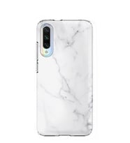 Kılıfland Xiaomi Mi A3 Kılıf Silikon Resimli Kapak Beyaz Açık Mermem -Stok 1293