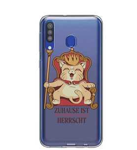 Kılıfland Samsung Galaxy A20S Kılıf A207F Silikon Resimli Kapak King Of The Cat -Stok 593