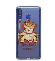 Kılıfland Samsung Galaxy A20S Kılıf A207F Silikon Resimli Kapak King Of The Cat -Stok 593