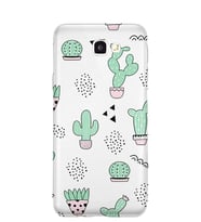 Kılıfland Samsung Galaxy J7 Prime-J7 Prime 2 Kılıf Silikon Resimli Kapak Cactus Pattern -Stok 901