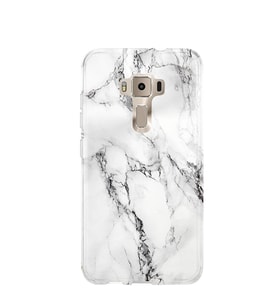 Kılıfland Asus Zenfone 3 ZC552KL Kılıf Silikon Desenli Resimli Lüx Kapak Fragile White Marble Mermer -Stok 1103