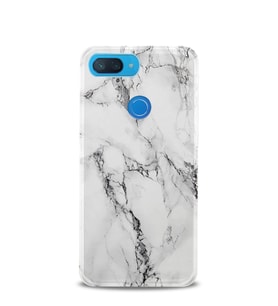 Kılıfland Xiaomi Mi 8 Lite Kılıf Silikon Resimli Kapak Fragile White Marble Mermer -Stok 1103