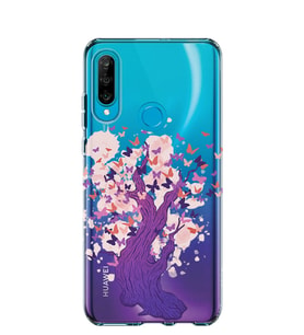Kılıfland Huawei P30 Lite Kılıf Silikon Desenli Resimli Lüx Kapak Sakura -Stok 503