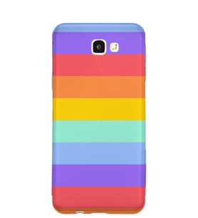 Kılıfland Samsung Galaxy J7 Prime-J7 Prime 2 Kılıf Silikon Resimli Kapak Rainbow -Stok 1276