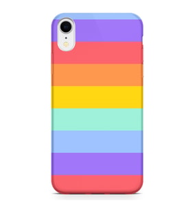 Kılıfland Apple İphone XR Kılıf Silikon Resimli Kapak Rainbow -Stok 1276
