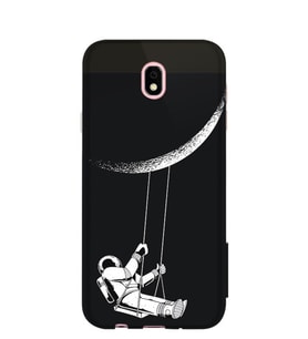 Kılıfland Samsung Galaxy J7 Pro Kılıf J730F Silikon Resimli Kapak Moon Astronaut -Stok 519