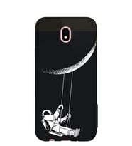 Kılıfland Samsung Galaxy J7 Pro Kılıf J730F Silikon Resimli Kapak Moon Astronaut -Stok 519