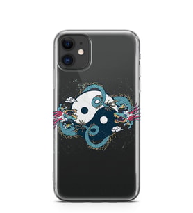 Kılıfland Apple İphone 11 Kılıf Silikon Resimli Kapak Dragon Ying Yang -Stok 138