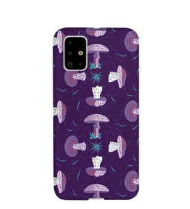 Kılıfland Samsung Galaxy A71 Kılıf A715F Silikon Resimli Kapak Mushrooms -Stok 1273