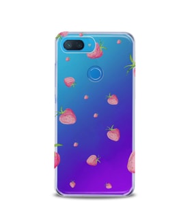 Kılıfland Xiaomi Mi 8 Lite Kılıf Silikon Resimli Kapak Strawberry's -Stok 117