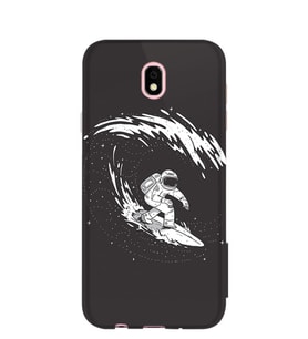 Kılıfland Samsung Galaxy J7 Pro Kılıf J730F Silikon Resimli Kapak Astronaut Surf -Stok 266