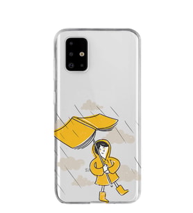 Kılıfland Samsung Galaxy A71 Kılıf A715F Silikon Resimli Kapak Book Rain -Stok 71