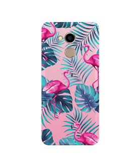 Kılıfland General Mobile GM8 Kılıf Silikon Desenli Resimli Lüx Kapak Flamingo Pattern -Stok 1032